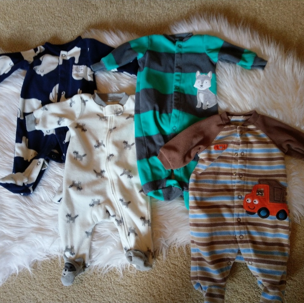 Set of four Carter's fleece pjs